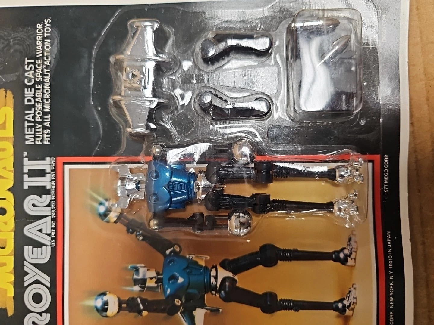 2 Lot Mego MICRONAUTS Acroyear 1976 Figure Brand Sealed UNPUNCHED & II 1977