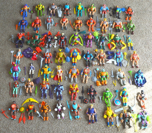 Masters of the Universe Origins Lot – 63 He-Man Figures Retro Play Mattel