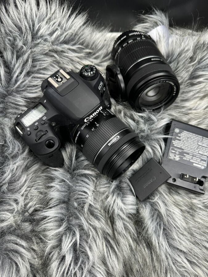 Canon EOS 77D 24.2 MP Digital SLR Camera with EF-S 18-55mm & EF-S 55-250mm Lenses